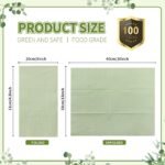 100PCS Disposable Sage Green Guest Napkins Paper Green Disposable Hand Towels Decorative Dinner Napkin Paper Disposable Hand Towels for Bathroom,Baby Shower,Wedding,Birthday,Party Supplies Table Decor
