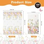 100Pcs Disposable Floral Paper Napkins Decorative Bathroom Napkins Guest Disposable Wild Flower Hand Towels Dinner Party Napkins for Wedding Birthday Party Baby Shower