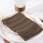 Brown Cloth Napkins Set of 6 Spring Easter Napkins Cloth Washable Decorative Cotton Napkins 16.5X 16.5 Inches for Wedding Baby Shower Bridal Shower Dinner Tea Party Decorations