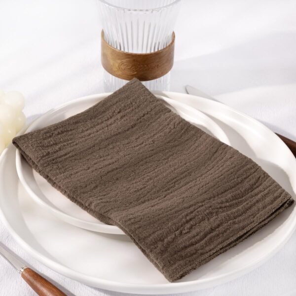 Brown Cloth Napkins Set of 6 Spring Easter Napkins Cloth Washable Decorative Cotton Napkins 16.5X 16.5 Inches for Wedding Baby Shower Bridal Shower Dinner Tea Party Decorations
