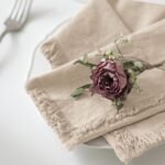 Handmade Cloth Napkins 100% Cotton Napkins with Fringe，Delicate Handmade Cloth Napkins for Dinners, Parties, Weddings and More，18 x 18 Inch Set of 4 - Beige
