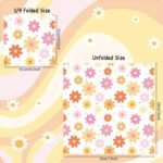 120 PCS Daisy Paper Napkins Groovy Daisy Boho Dinner Napkins Disposable Flower Decorative Party Napkin for Baby Shower Birthday Wedding Seasonal Holiday Party Supplies