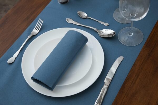 Paper Napkins - Navy Blue Disposable Linen-Like Dinner Napkins - Restaurant-Quality Table Serviettes for Weddings, Parties, and Events - 15.75" x 15.75" - 50 Count