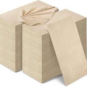 100 Packs Disposable Paper Napkins Bulk Bamboo Paper Towels Disposable Hand Towels for Bathroom Eco Unbleached Brown Dinner Napkins