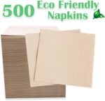 Recycled Post Consumer Napkins, Compostable Eco Lunch Biodegradable Napkins (13 x 13 Inches, 250, Count)