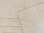 Napkin Cloth Set 6, Natural/Ivory Woven Fringed, 100% Cotton Napkins, Size 20x20 Inch, Suitable for Formal Dining, Everyday Meals and Casual Occasions.