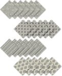 s Everyday Casual Prints Assorted Fabric Napkins, Decorative Cloth Napkins and Table Accessories, 17" X 17", Gray, Set of 24